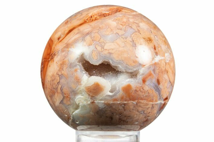 Polished Cotton Candy Agate Sphere - Mexico #335027